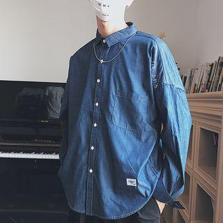 Loose-fit Embroidered Denim Shirt