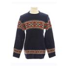 Pattern-trim Wool Blend Sweater