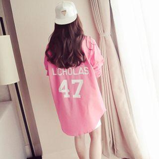Lettering Loose Fit Shirt