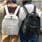 Canvas Snap Button Front Pocket Backpack