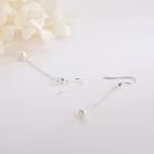 925 Sterling Silver Faux Pearl Dangle Earring 1 Pair - Es1340 - Silver - One Size