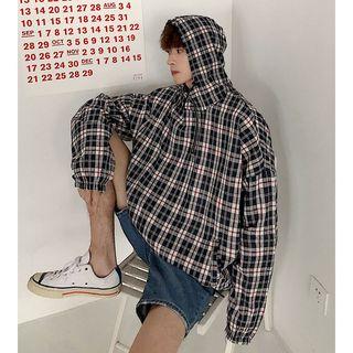 Hooded Plaid Hoodie