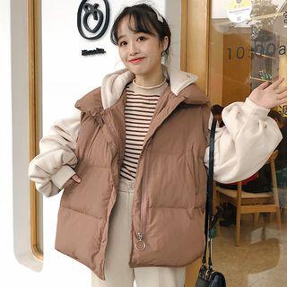 Hooded Two-tone Padded Jacket