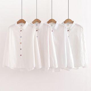 Long-sleeve Mushroom-accent Shirt