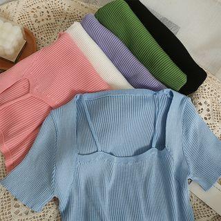 Asymmetrical Slim-fit Crop T-shirt In 6 Colors