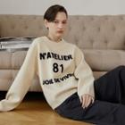 Letter Round-neck Sweater