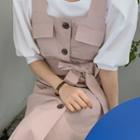 Puff-sleeve Dart-detail Blouse