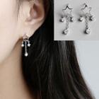 925 Sterling Silver Star Fringed Earring 925 Sterling Silver - With Backs Stopper - White Gold - One Size