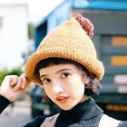 Pom Pom Cone Shaped Beanie
