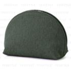Muji - Polyester Round Pouch With Wide Opening (khaki) 1 Pc