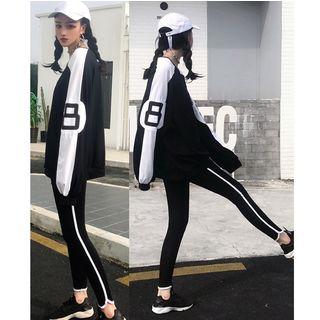 Panel Long-sleeve Sweatshirt / Sweatpants