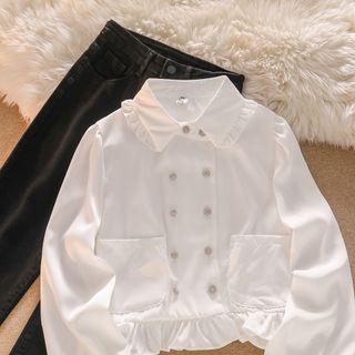 Double-breasted Shirt / Straight Leg Jeans