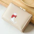Dog Print Trifold Wallet Black - One Size
