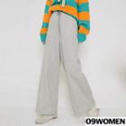 Brushed-fleece Lined Wide-leg Sweatpants
