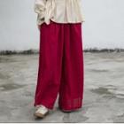 Wide-leg Pants Red - One Size