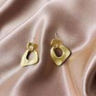 Metal Geometric Drop Earrings Gold - One Size