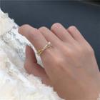 Faux Pearl Layered Ring Gold & Silver - One Size
