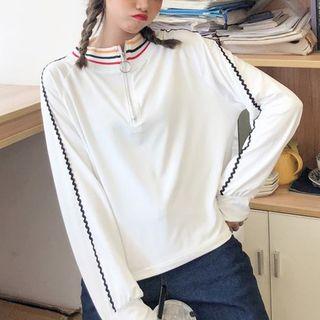 Mock-neck Half Zip Sweatshirt