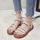 Toe Loop Strappy Ankle Strap Sandals