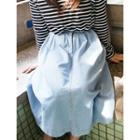 Zip-front A-line Midi Skirt