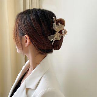 Bow Accent Hair Claw 1pc - Champagne - One Size