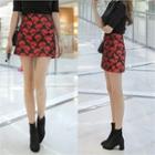 Floral A-line Mini Skirt