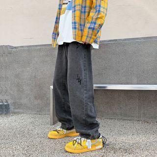 Bolt Print Loose Fit Jeans