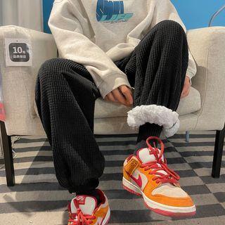 Fleece-lined Loose Fit Pants