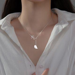Bird Pendant Necklace 1 Pc - Silver - One Size