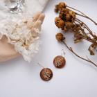 Coral Wooden Earring