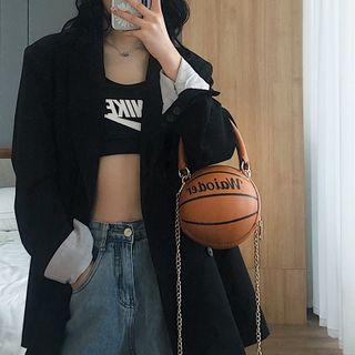 Lettering Basketball Crossbody Bag