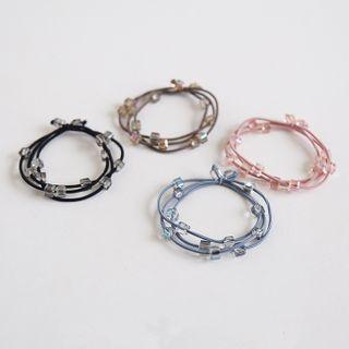 Faux Crystal Layered Hair Tie