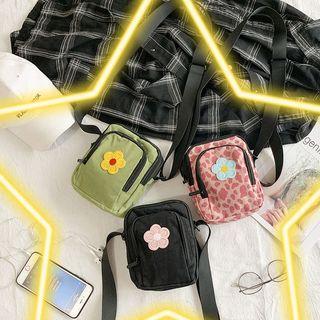 Flower Detail Square Crossbody Bag