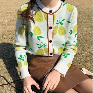 Pear Print Cardigan