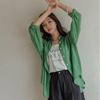 Plain Oversized Cotton Shirt