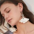 Plastic Petal Fringed Earring 1 Pair - 925 Silver - One Size
