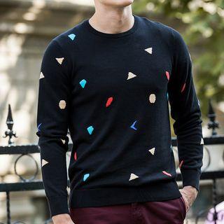 Geometric Print Sweater