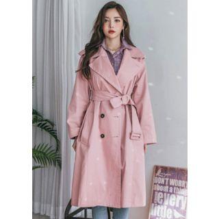 Wide-lapel Belted Trench Coat
