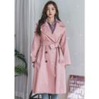 Wide-lapel Belted Trench Coat