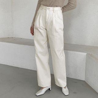 Pintuck Stitched Wide-leg Pants