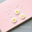 Fried Egg Brooch 1 Pc - Brooch - White & Yellow - One Size