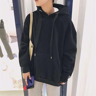 Applique Side-slit Hoodie