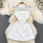 Sleeveless Bow Detail A-line Dress