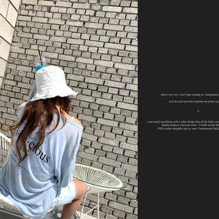 Lettered Linen Blend T-shirt