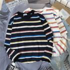 Rainbow Striped Long-sleeve T-shirt