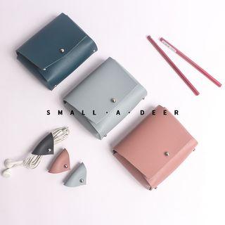 Faux Leather Macbook Charger Pouch