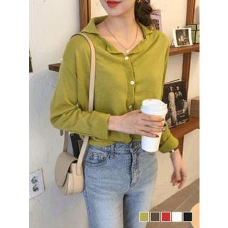 Open-placket Loose-fit Cardigan