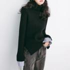 Striped Panel Sweater Black - One Size