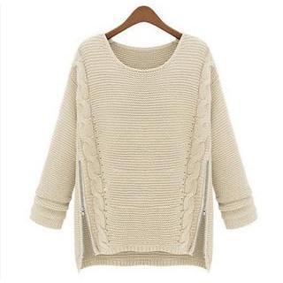 Zip Hem Sweater