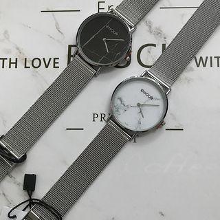 Marble Print Milanese Strap Watch